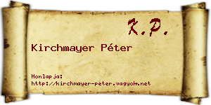 Kirchmayer Péter névjegykártya
