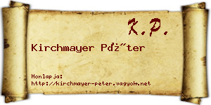 Kirchmayer Péter névjegykártya